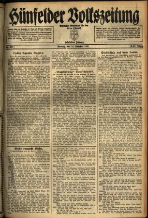 Ausgabe vom Freitag, den 14. Oktober 1921.