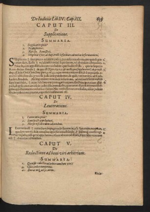 Caput III. De supplicatione.