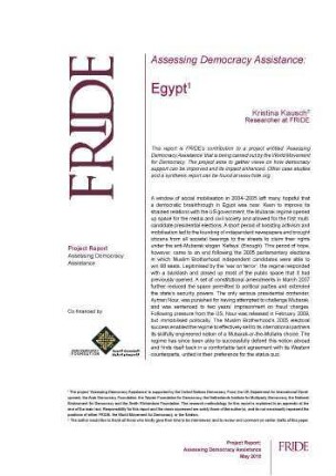 Assessing democracy assistance: Egypt