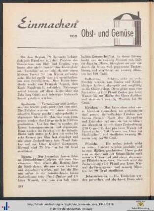 Einmachen von Obst- und Gemüse.