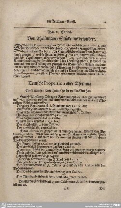Das X. Capitel. Von Theilung der Stücke ins besondere.