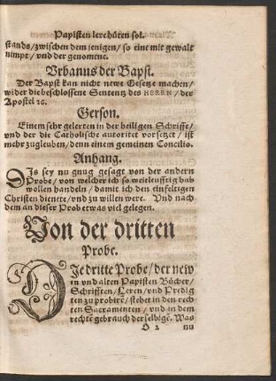 Von der dritten Probe.