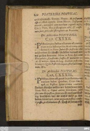 De Adverbio Posterius. Cap. CXXXII.