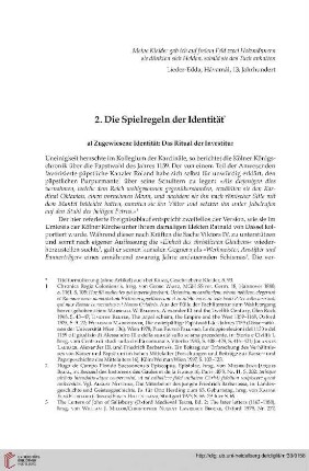a) Zugewiesene Identität: Das Ritual der Investitur