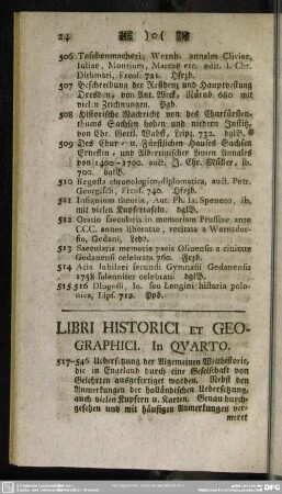 Libri Historici Et Geographici