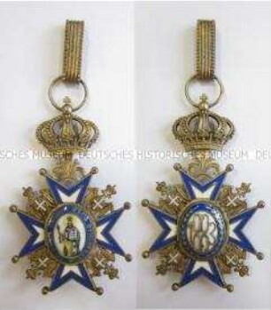 Orden des heiligen Sava, Halskreuz der 2. und 3. Klasse, Königreich Serbien