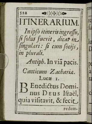Itinerarium.
