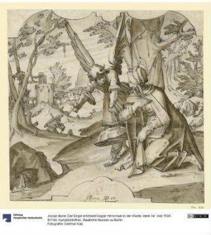 Der Engel erscheint Hagar mit Ismael in der Wüste