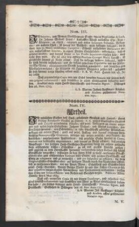 Num. IV. Urtheil
