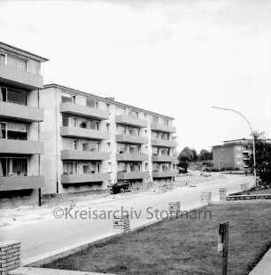 Wendum: fertiggestellte Wohnblocks der Wohnungsbaugesellschaft Wendum: Ansicht von Osten