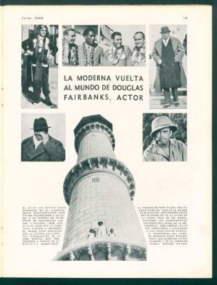 La moderna vuelta al mundo de Douglas Fairbanks, actor