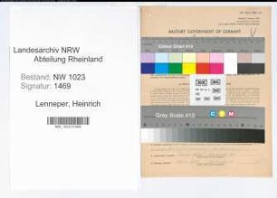 Entnazifizierung Heinrich Lenneper , geb. 25.06.1908 (Gewerbetreibender)