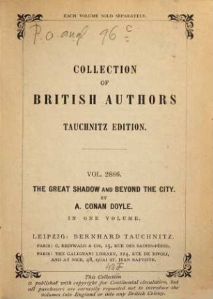 The great shadow and Beyond the city
