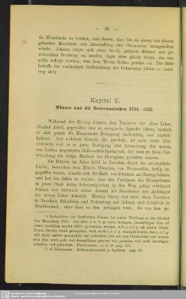Kapitel V. Münzer und die Bauernunruhen 1524 - 1525