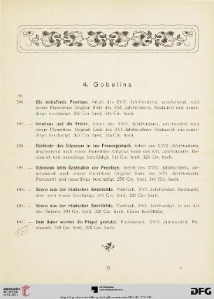 4. Gobelins (Nr. 396-402)