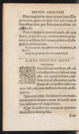 Liber Tertius Institutionum.