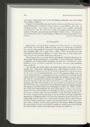 Rezensionen und Hinweise: Kirchengeschichte