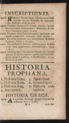 Historia Prophana