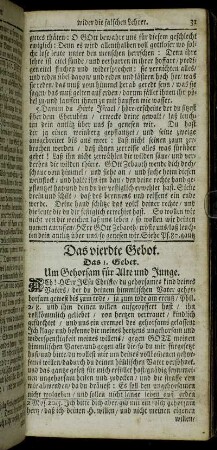 Das vierdte Gebot.