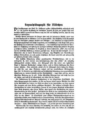 Sexualpädagogik für Mädchen