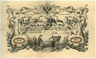 Geldschein, 50 Gulden, 1.1.1851