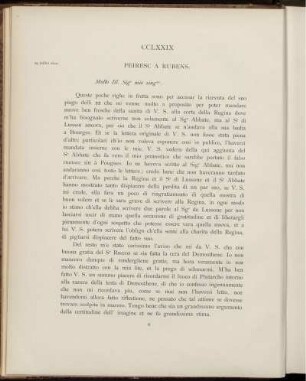 CCLXXIX. Peiresc à Rubens. Paris, 29 juillet 1622