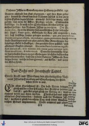 Das Sechs und Zwantzigste Capitel.