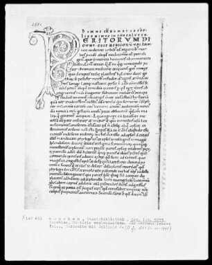 Eusebius von Caesarea, Historia ecclesiastica — Initiale P