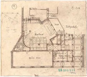 Fischer, Theodor; München; Mayr'sche Hofkunstanstalt - Grundriss EG
