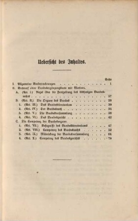 Die Reform der deutschen Bundesverfassung auf der Basis des Bestehenden und ohne Ausschluß von Oesterreich
