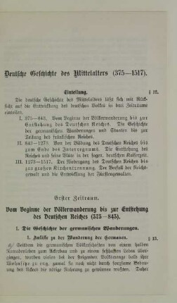 Erster Zeitraum. Vom Beginne der Völkerwanderung bis zur Entstehung des Deutschen Reiches (375-843)