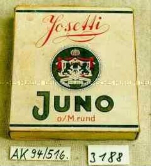Pappschachtel für 6 Stück Zigaretten "JOSETTI JUNO"