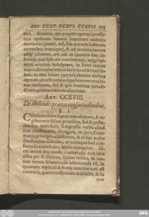 Art. CCXVIII. De abolendis pravis consuetudinibus.
