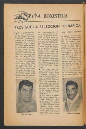 Prosigue la selección olímpica : Peña Boxística