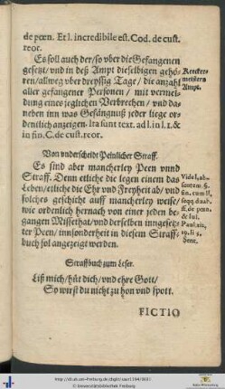 Straffbuch zum Leser