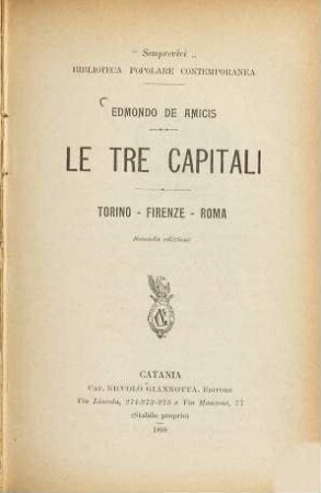 Le tre capitali