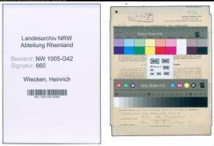 Entnazifizierung Heinrich Wiecken , geb. 05.11.1915 (Buchhalter)