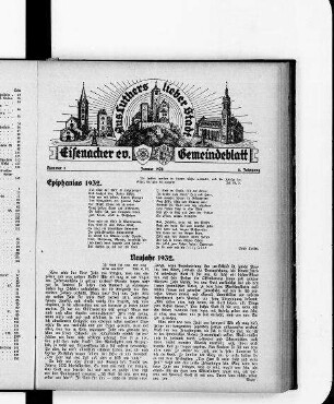 Eisenacher evangelisches Gemeindeblatt : Januar 1932