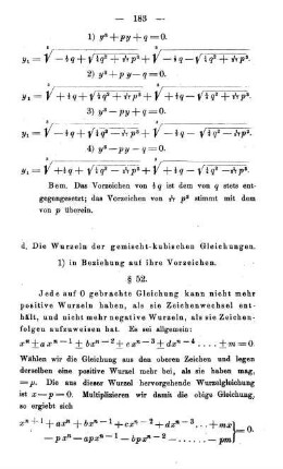 1) in Beziehung auf ihre Vorzeichen. § 52.