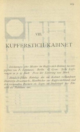 VIII. Kupferstich-Kabinet