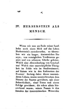 IV. Herberstein als Mensch