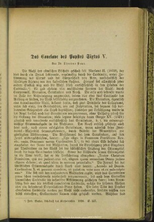 Das Conclave des Papstes Sixtus V.