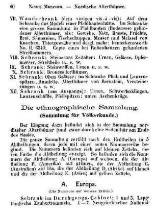Die ethnographische Sammlung