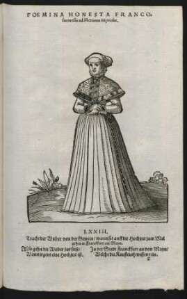 Foemina Honesta Francofurtensis ad Moenum nuptialis.