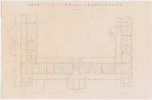 Rittberg Krankenhaus, Berlin-Lichterfelde Um- und Neubau: Grundriss Obergeschoss 1:100