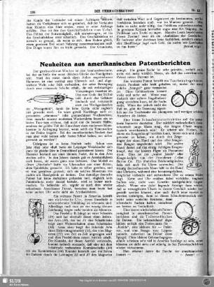 Neuheiten aus amerikanischen Patentberichten