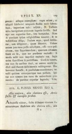 XVI. C. Plinius Nepoti Suo S.