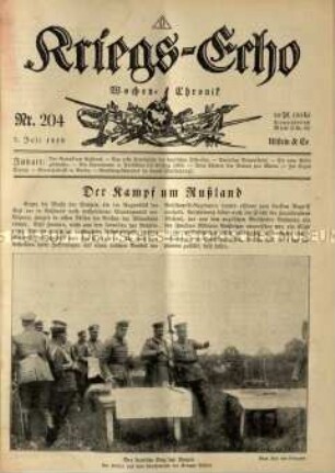 Wochenchronik der Ereignisse des 1. Weltkrieges. 13. 1918
