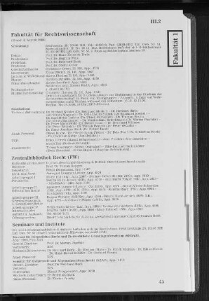 III.2 Fakultäten
