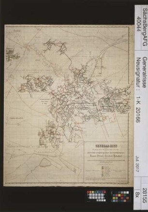 Steinkohlenrevier Lugau, Oelsnitz, Gersdorf, Hohndorf; Baue der Steinkohlenwerke
